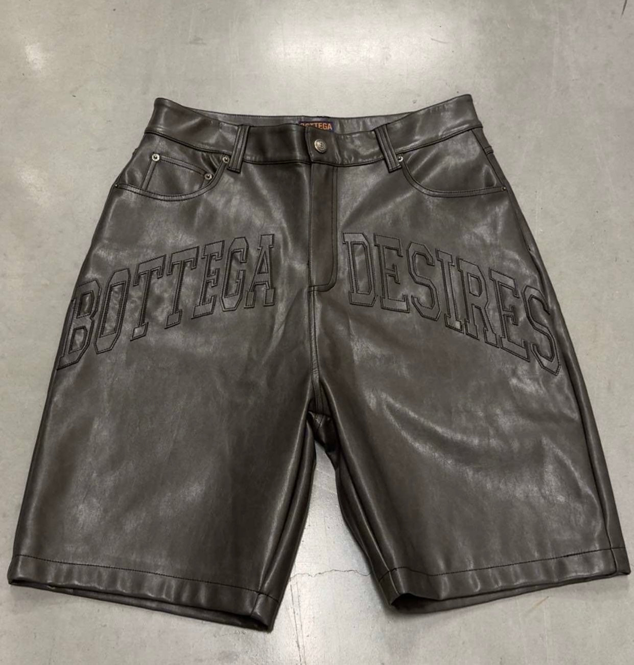 Bottega Desires Leather Shorts